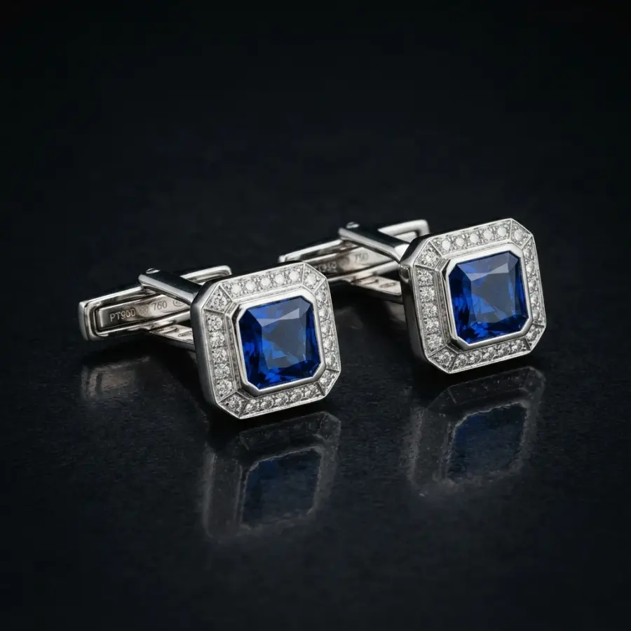 Sévigné Sapphire Cufflinks