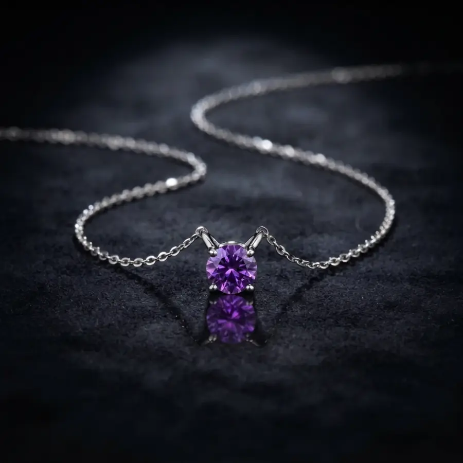 Violette Solitaire Necklace